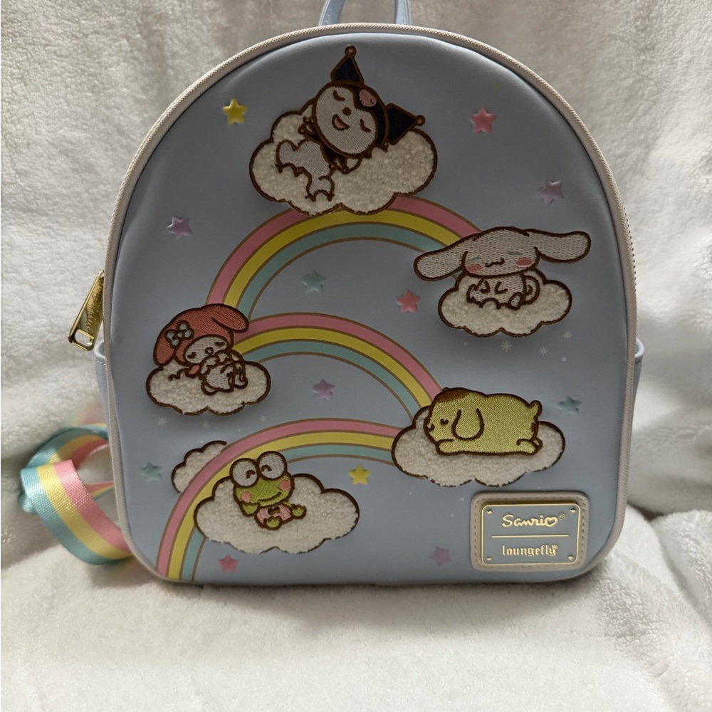 Loungefly Hello Kitty and Friends Rainbow Clouds Mini Backpack
